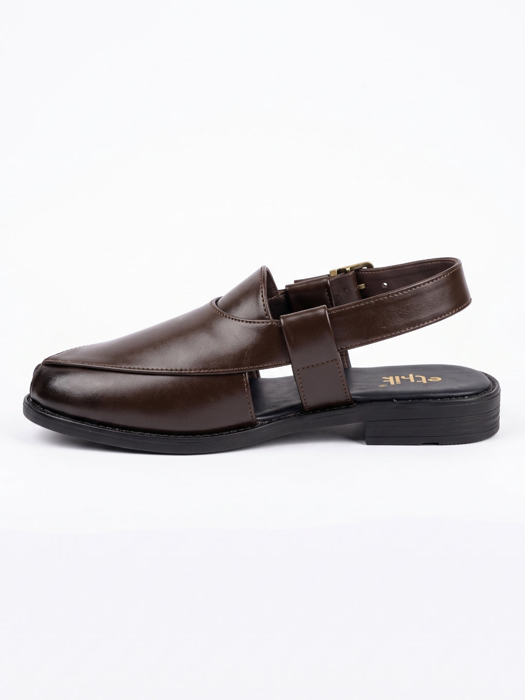 Ethik Utsav Brown Peshawari Sandal for Men