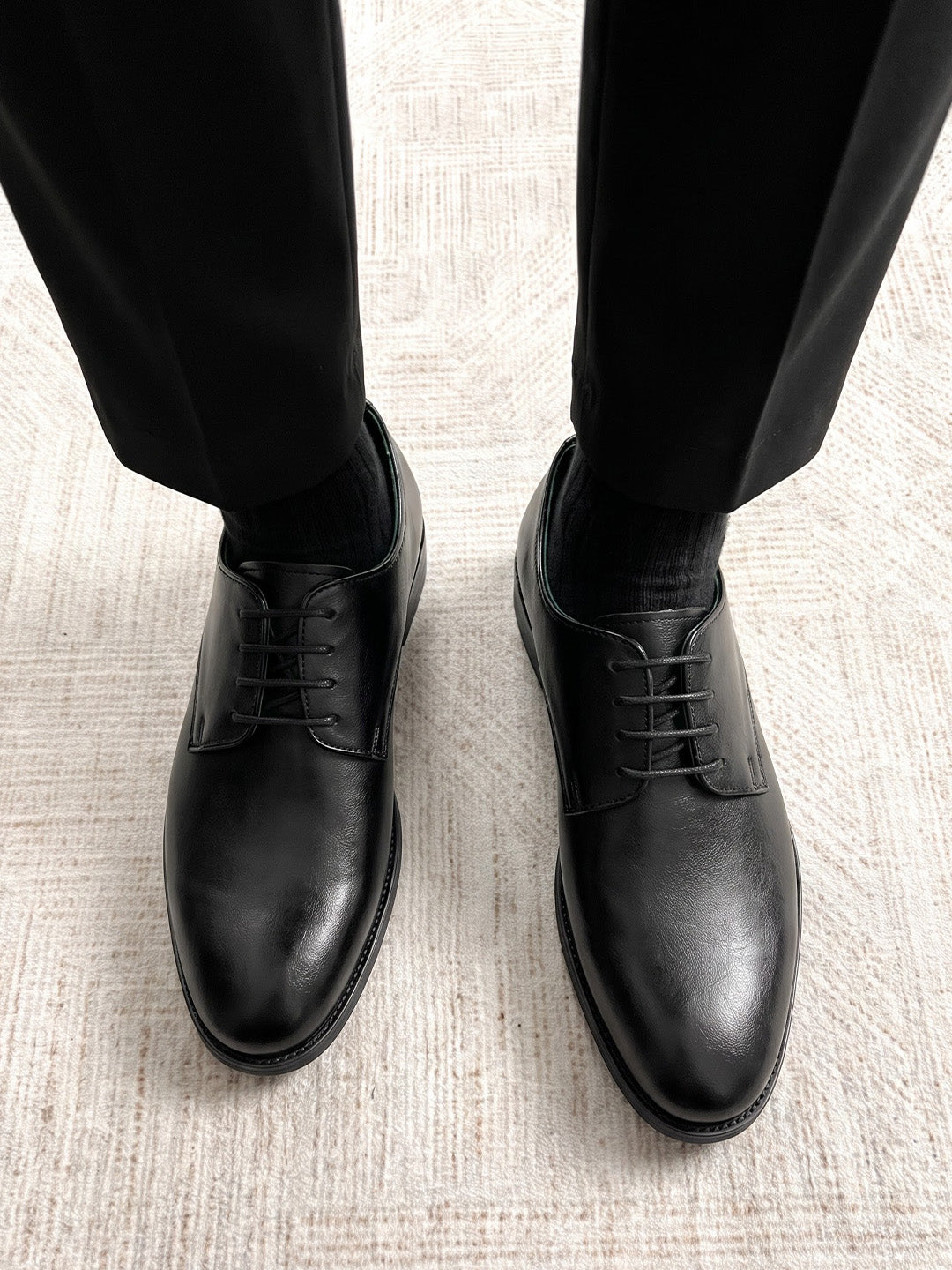Bread N Butter Black Derby Formal Shoes