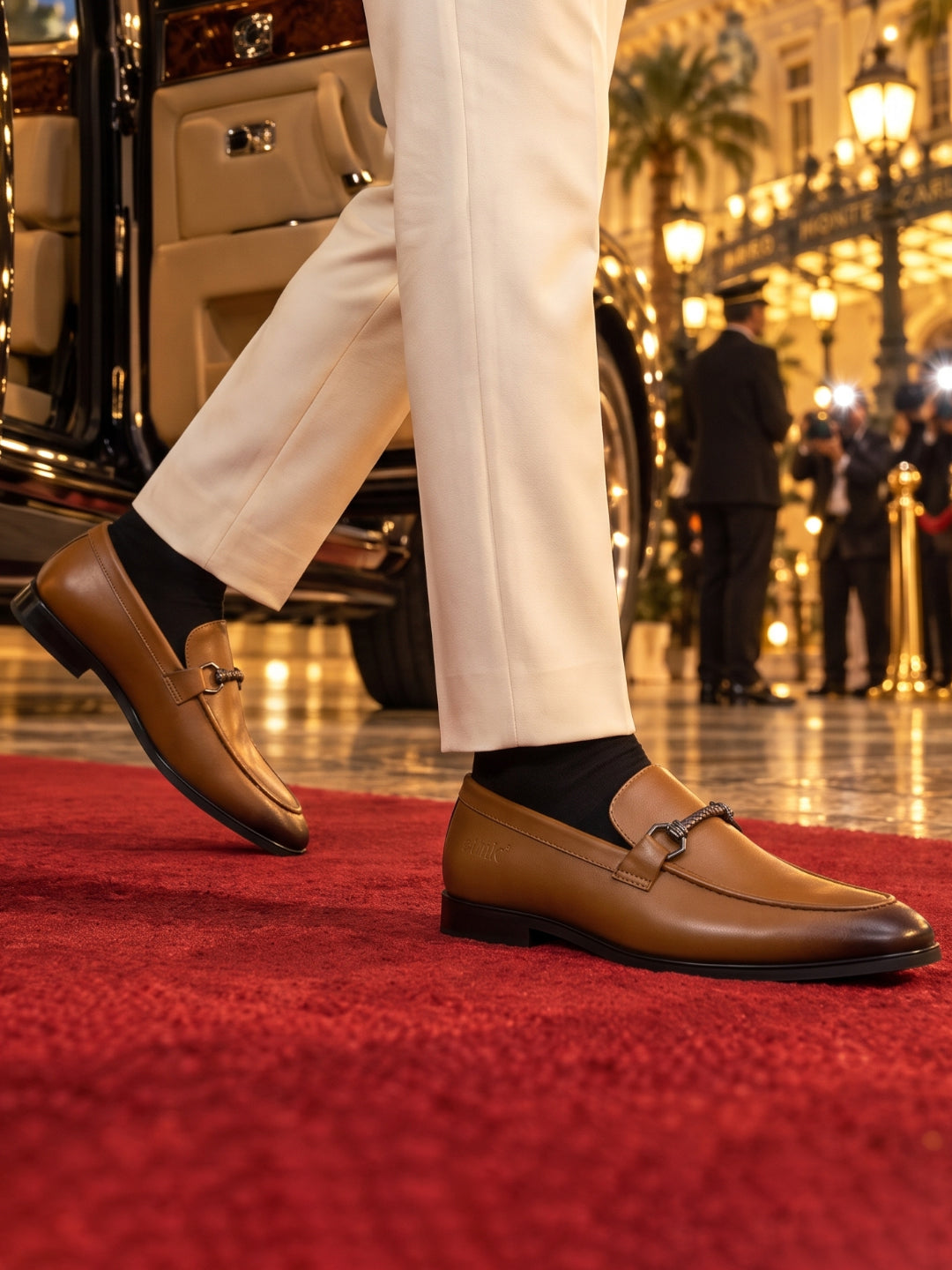 XFactr Camel Tan Bit Loafers