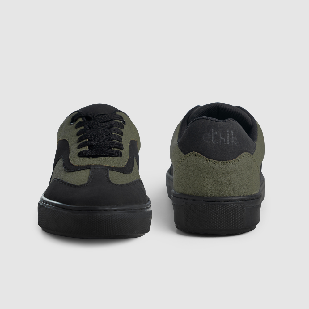 Glide Olive Layered Panel Sneakers