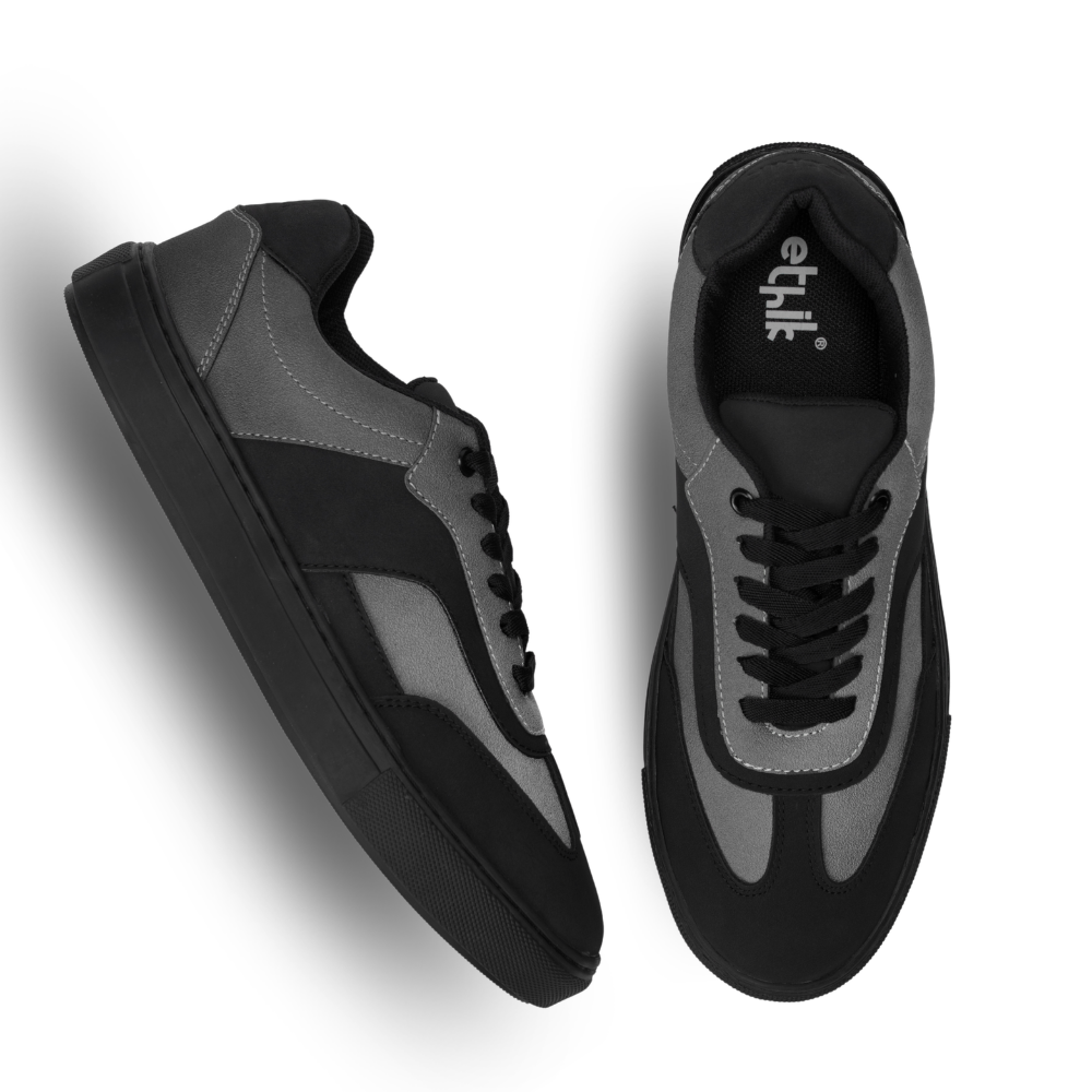 Glide Deep Grey Layered Panel Sneakers
