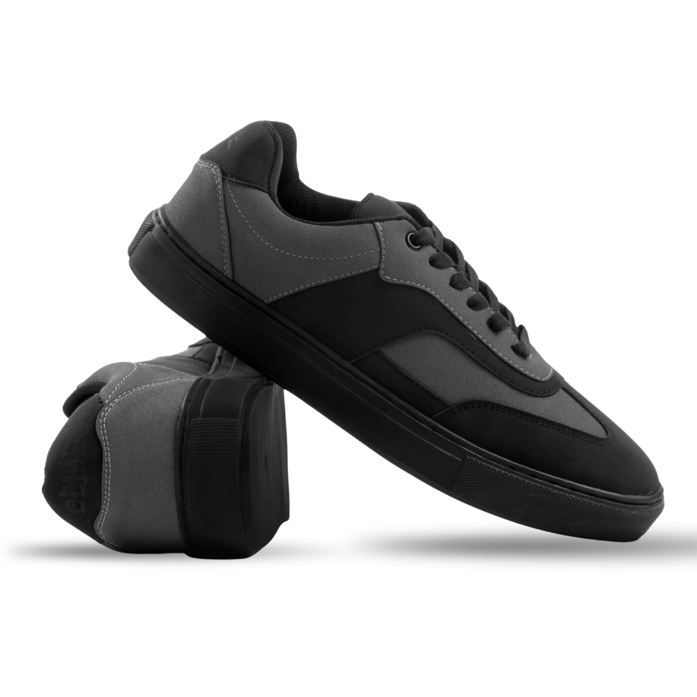 Glide Deep Grey Layered Panel Sneakers