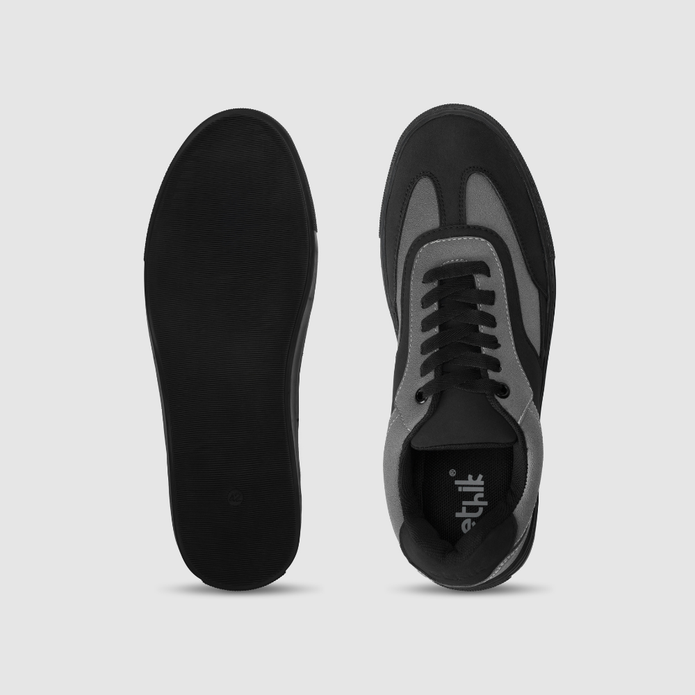 Glide Deep Grey Layered Panel Sneakers