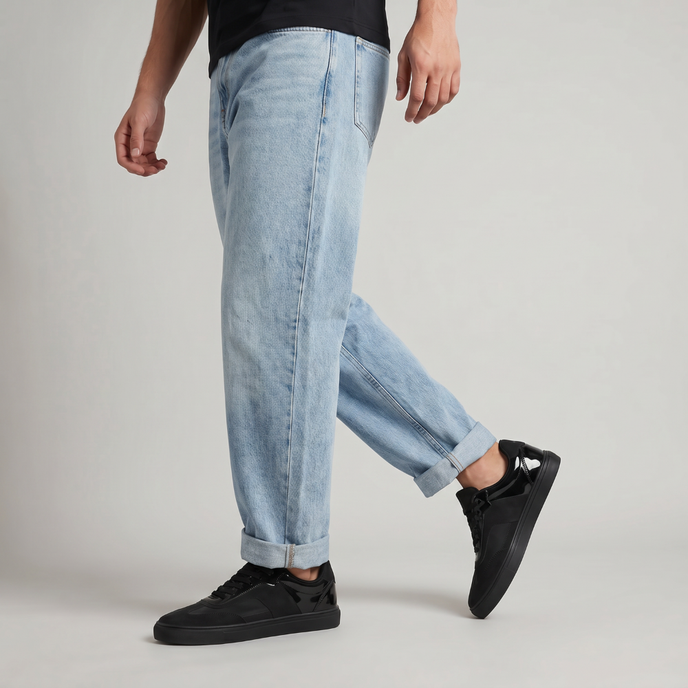 Glide Patent Black Layered Panel Sneakers