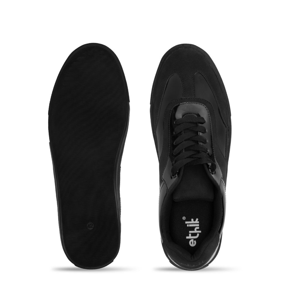 Glide Patent Black Layered Panel Sneakers