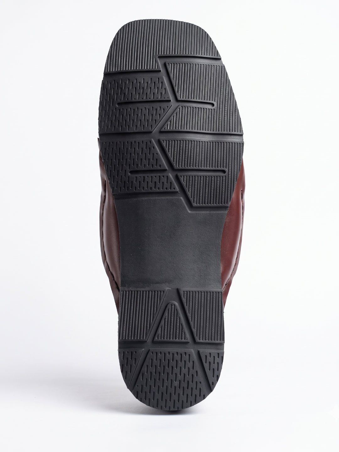 Ethik Raje Cherry Brown Kolhapuri Chappal for Men
