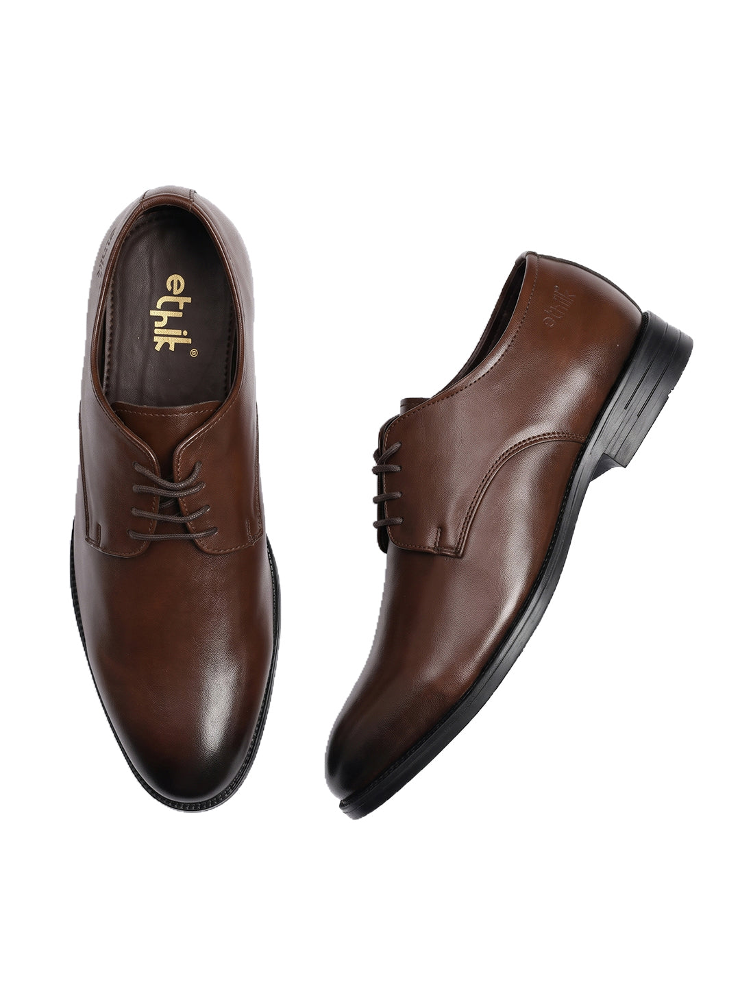 Bread N Butter Brown Derby Formal Shoes