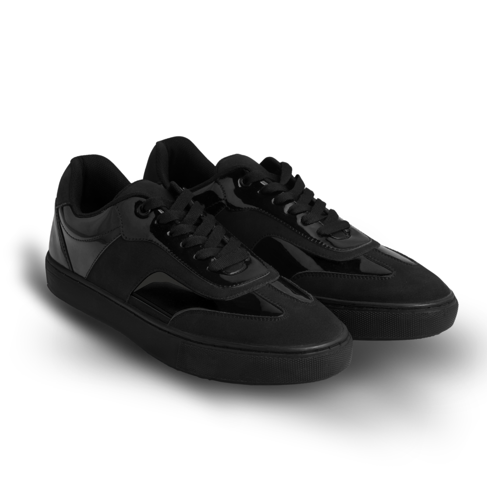 Glide Patent Black Layered Panel Sneakers