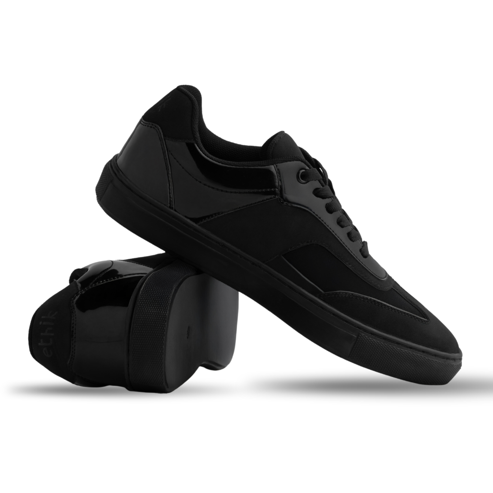 Glide Patent Black Layered Panel Sneakers