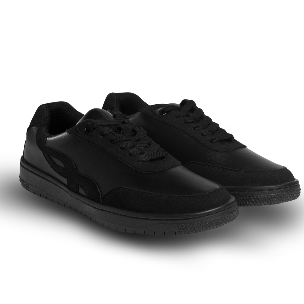 Bridge Black Lace-Up Sneakers