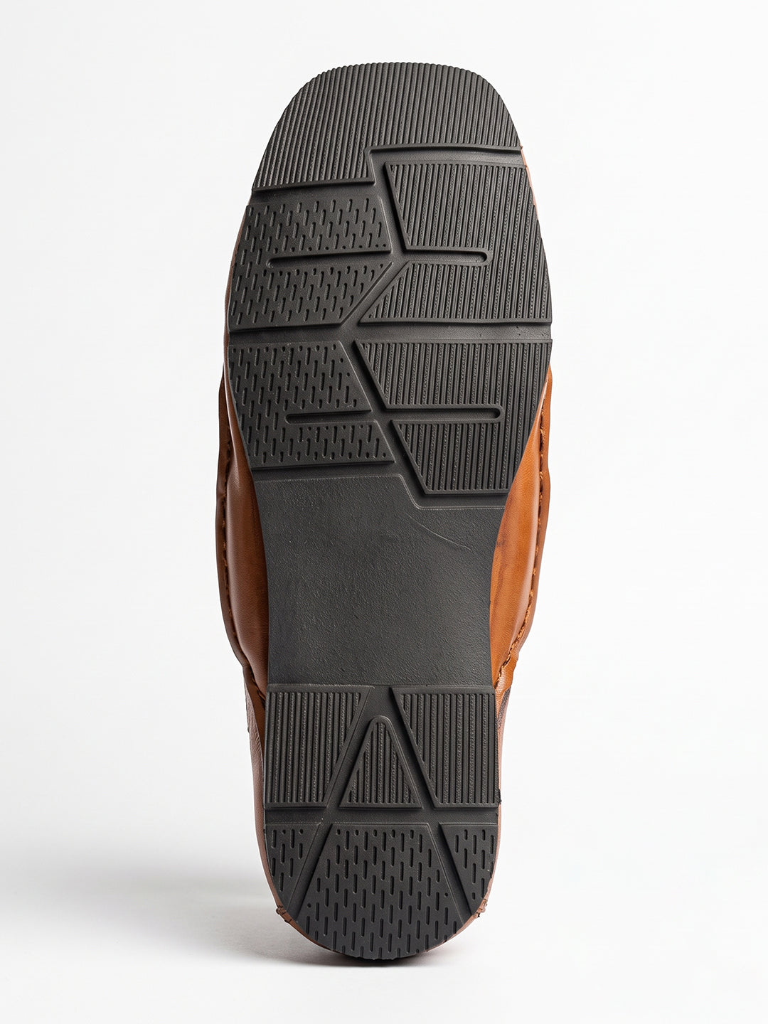 Ethik Raajtilak Tan Kolhapuri-Style Chappal for Men