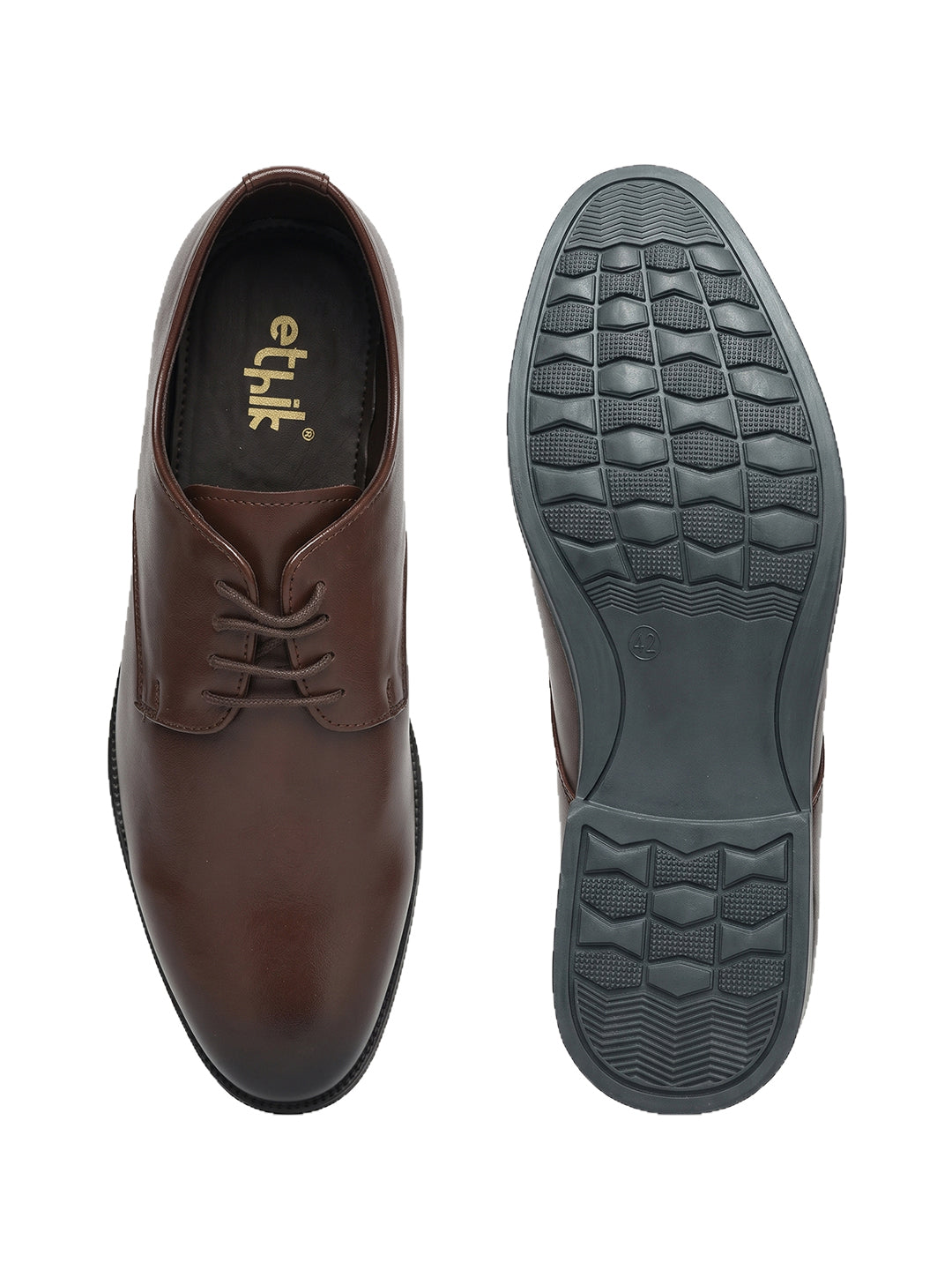 Bread N Butter Brown Derby Formal Shoes