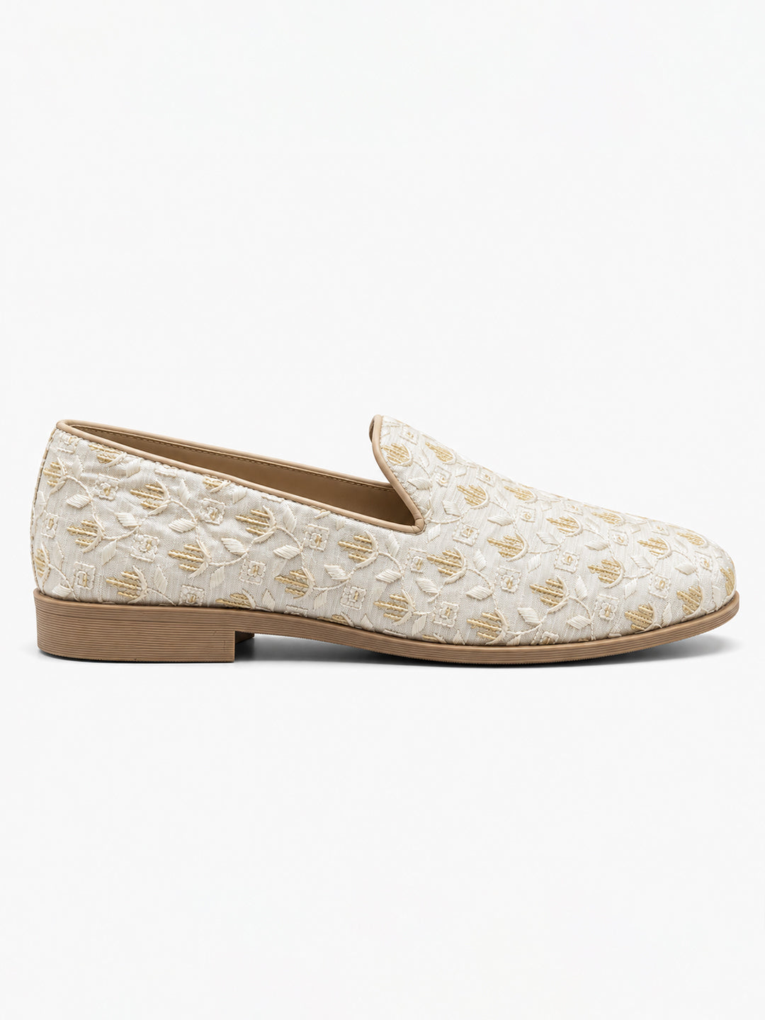 Ethnic Ivory Embroidered Slip-on-003