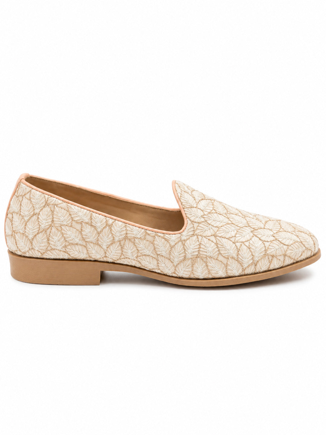 Peach Embroidered Ethnic Jutti-004