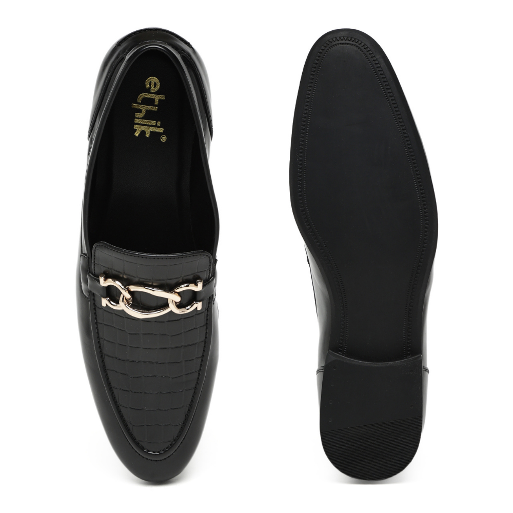 Aristocrat  Black  Horsebit Loafers