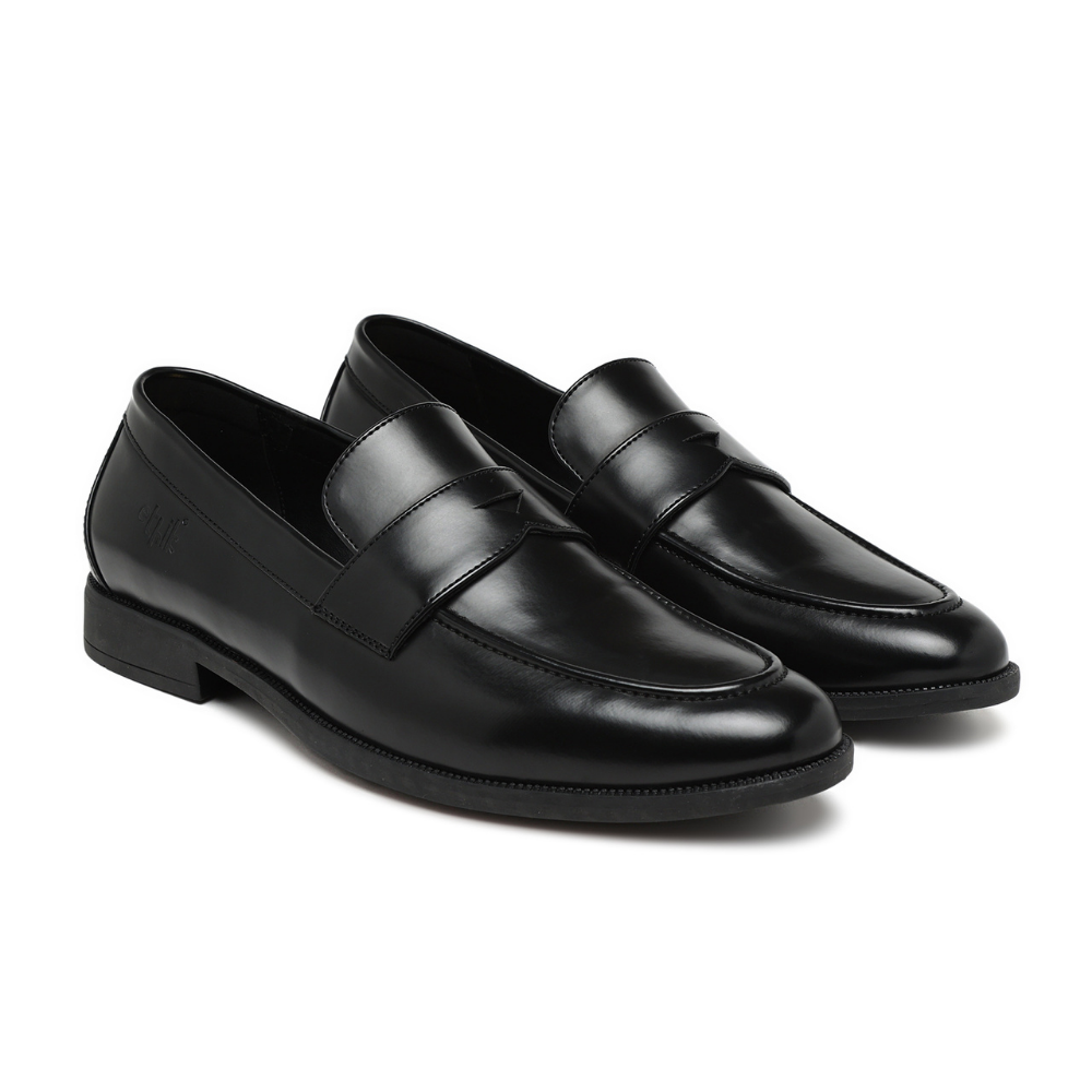Simplicist Black Penny Loafers
