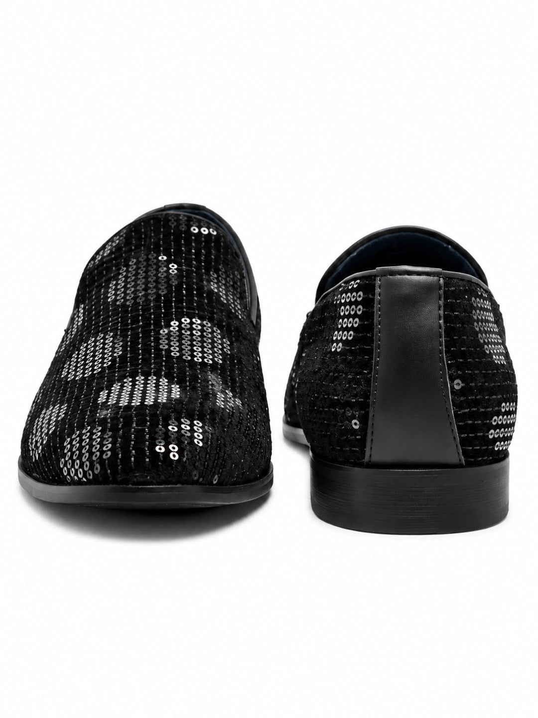 Black Sequin Embellished Slip-on -007