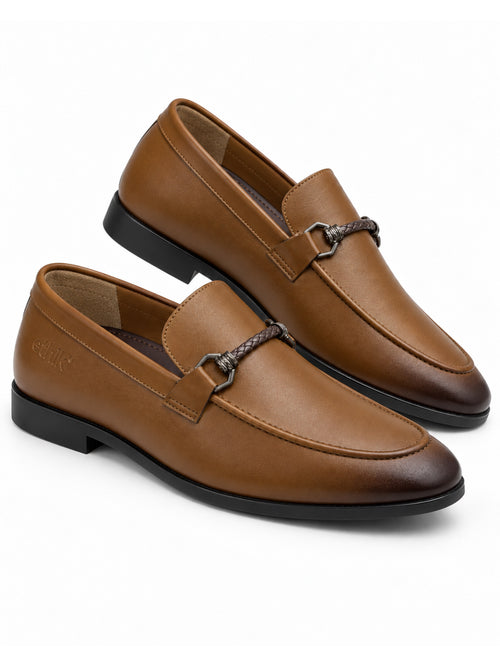 XFactr Camel Tan Bit Loafers