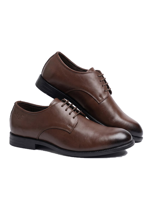 Bread N Butter Brown Derby Formal Shoes