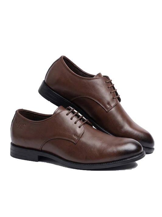 Bread N Butter Brown Derby Formal Shoes