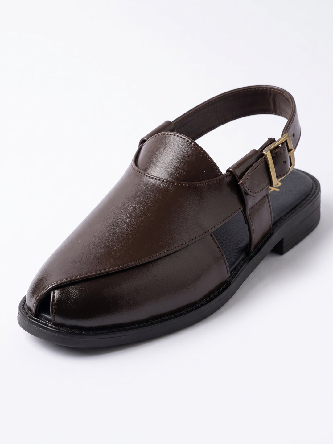 Ethik Utsav Brown Peshawari Sandal for Men