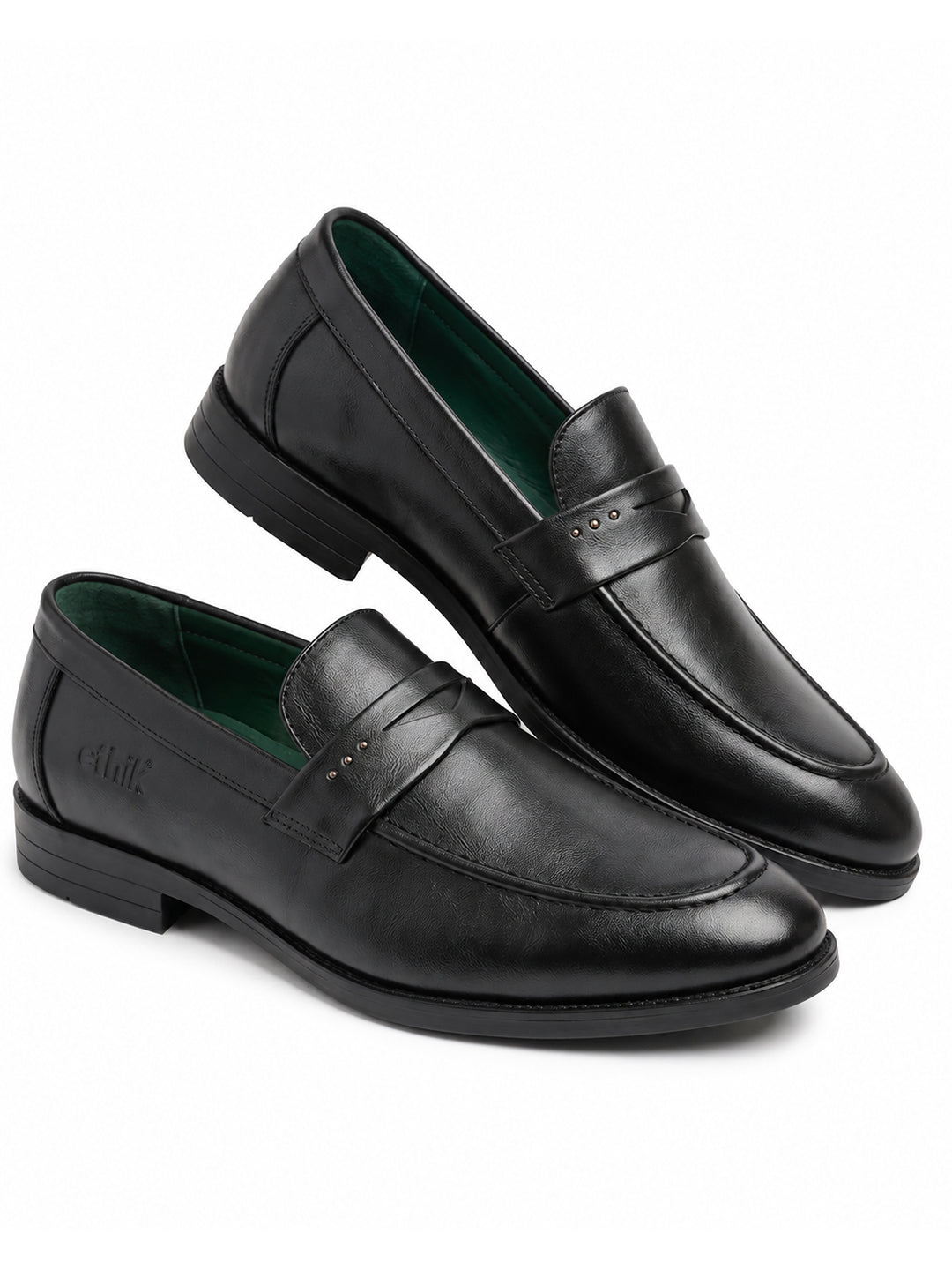 Alpha Black Penny Loafers