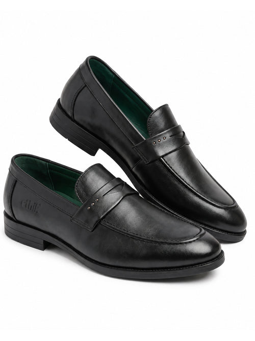 Alpha Black Penny Loafers