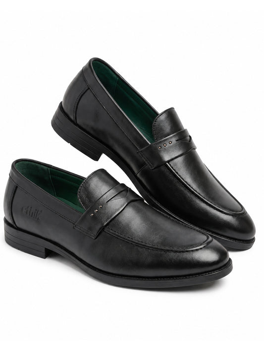 Alpha Black Penny Loafers