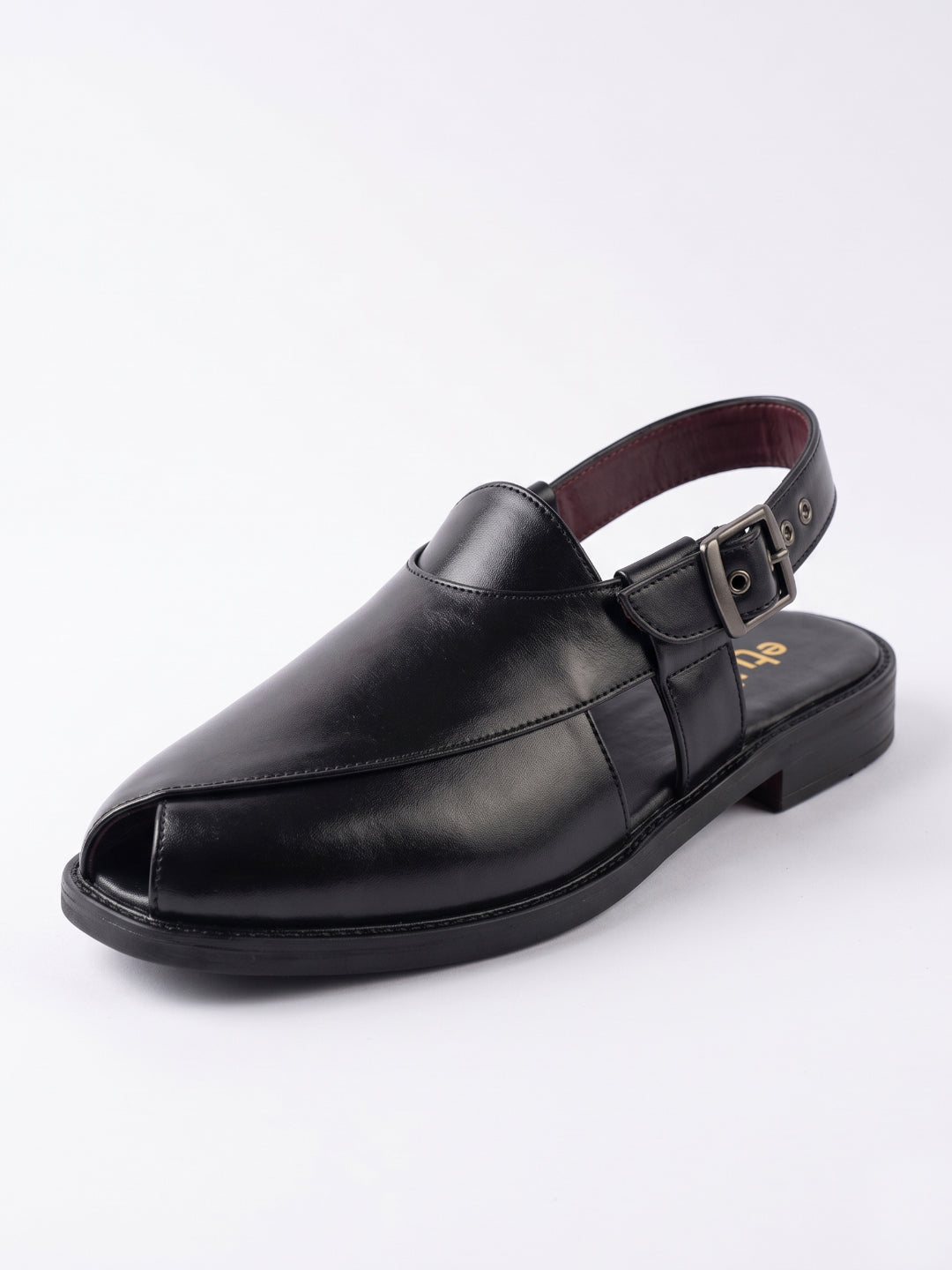 Ethik Utsav Black Peshawari Sandal for Men