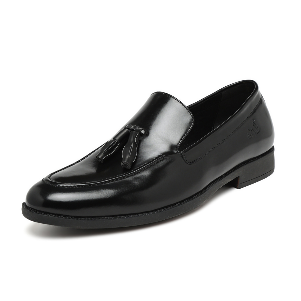 Tassio Black Tassel Loafers
