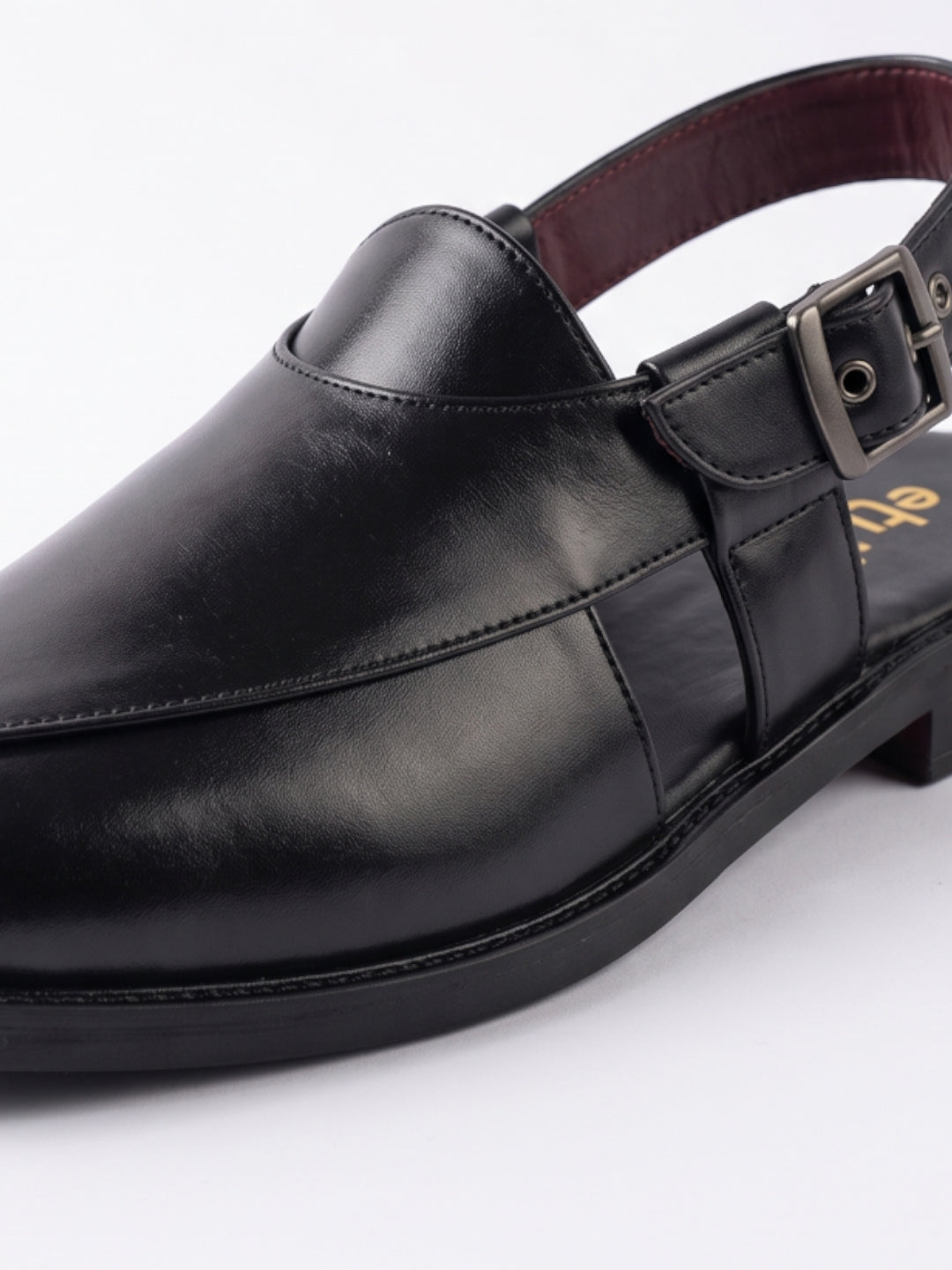 Ethik Utsav Black Peshawari Sandal for Men