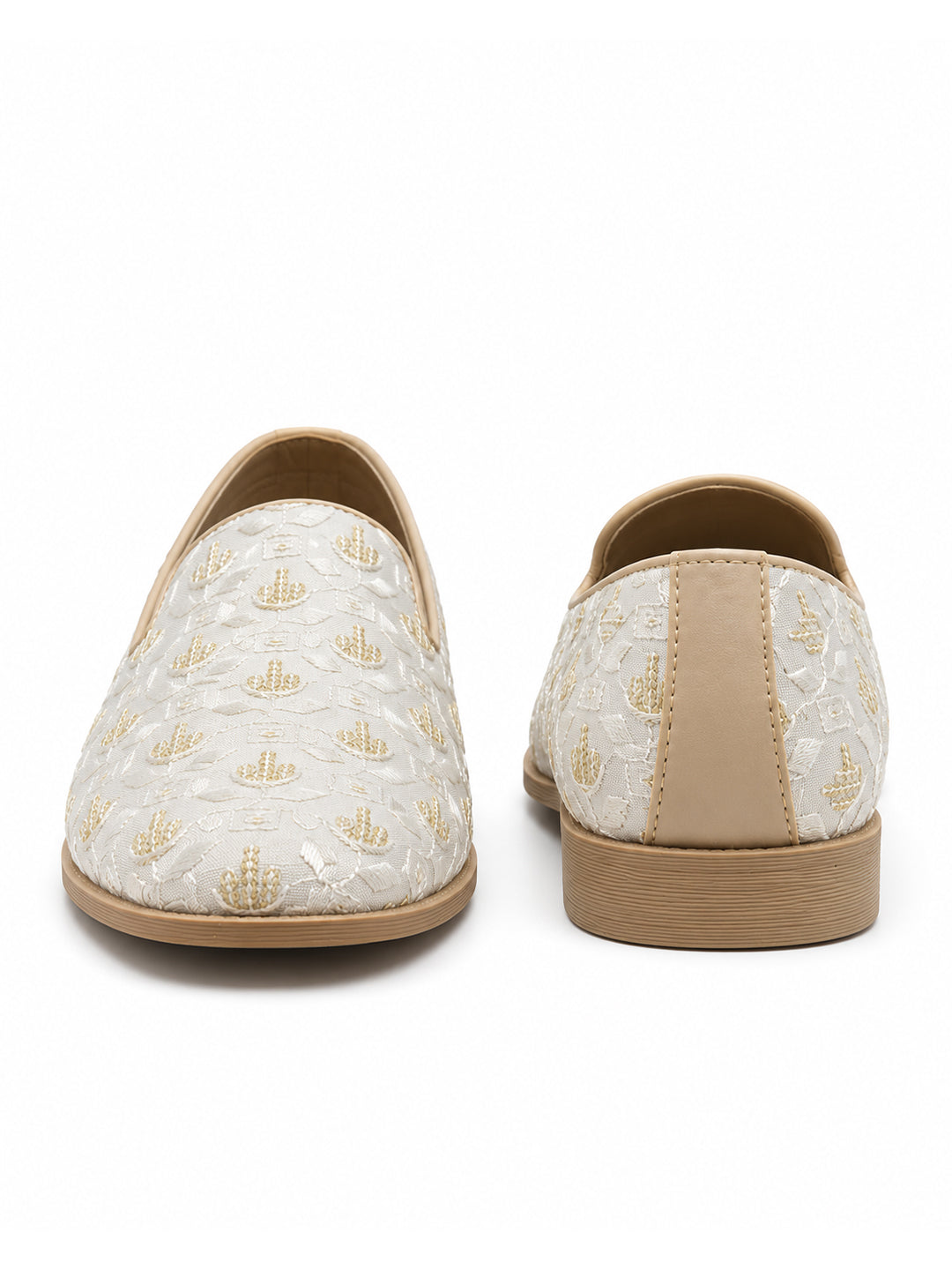 Ethnic Ivory Embroidered Slip-on-003