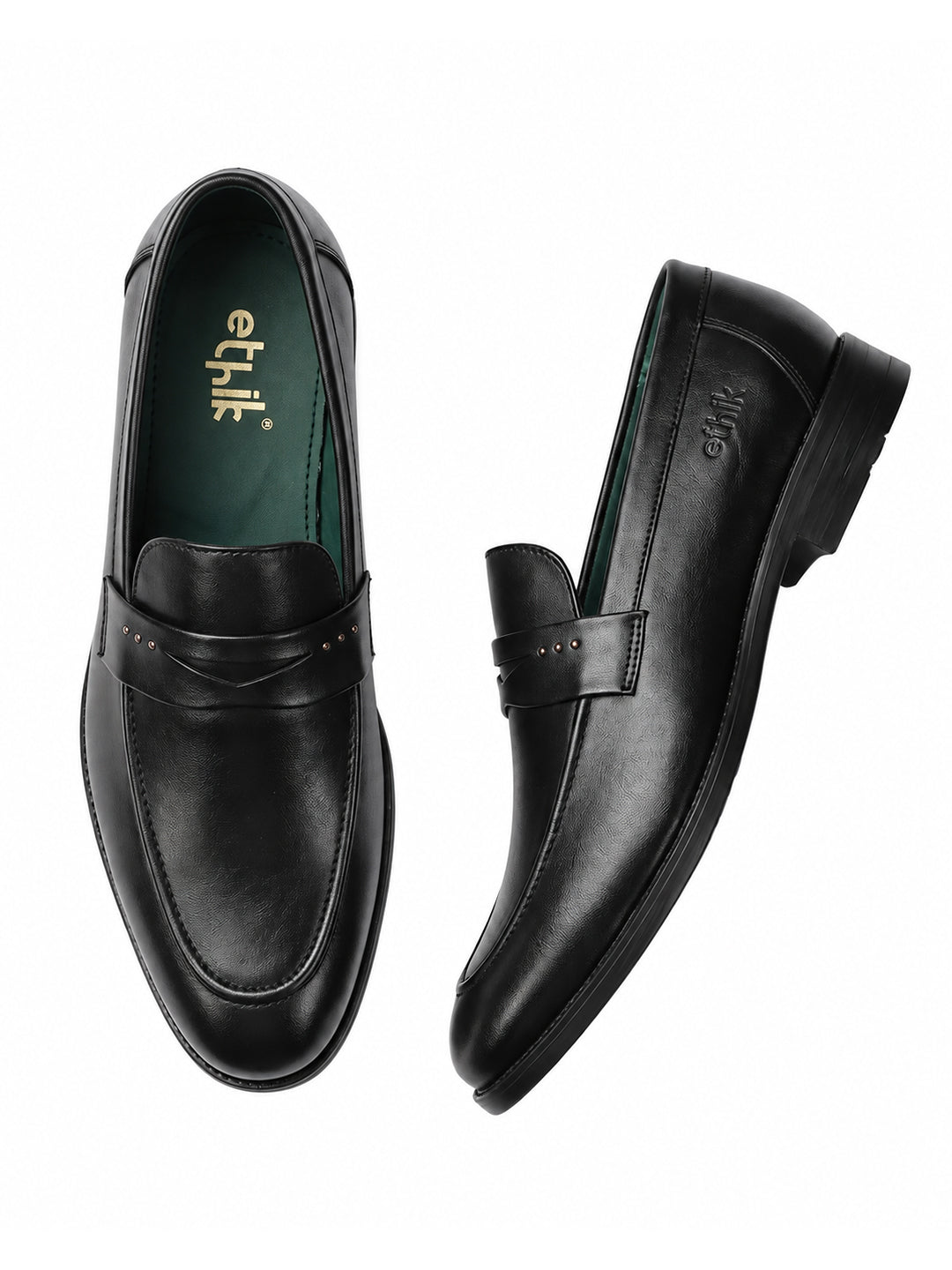 Alpha Black Penny Loafers