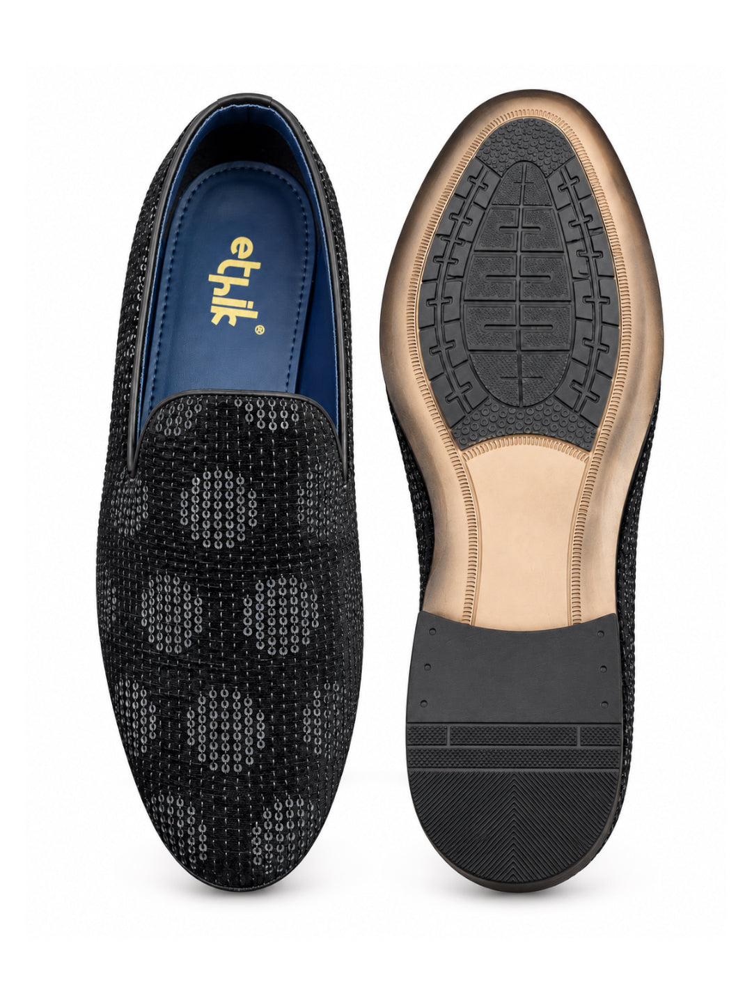 Black Sequin Embellished Slip-on -007