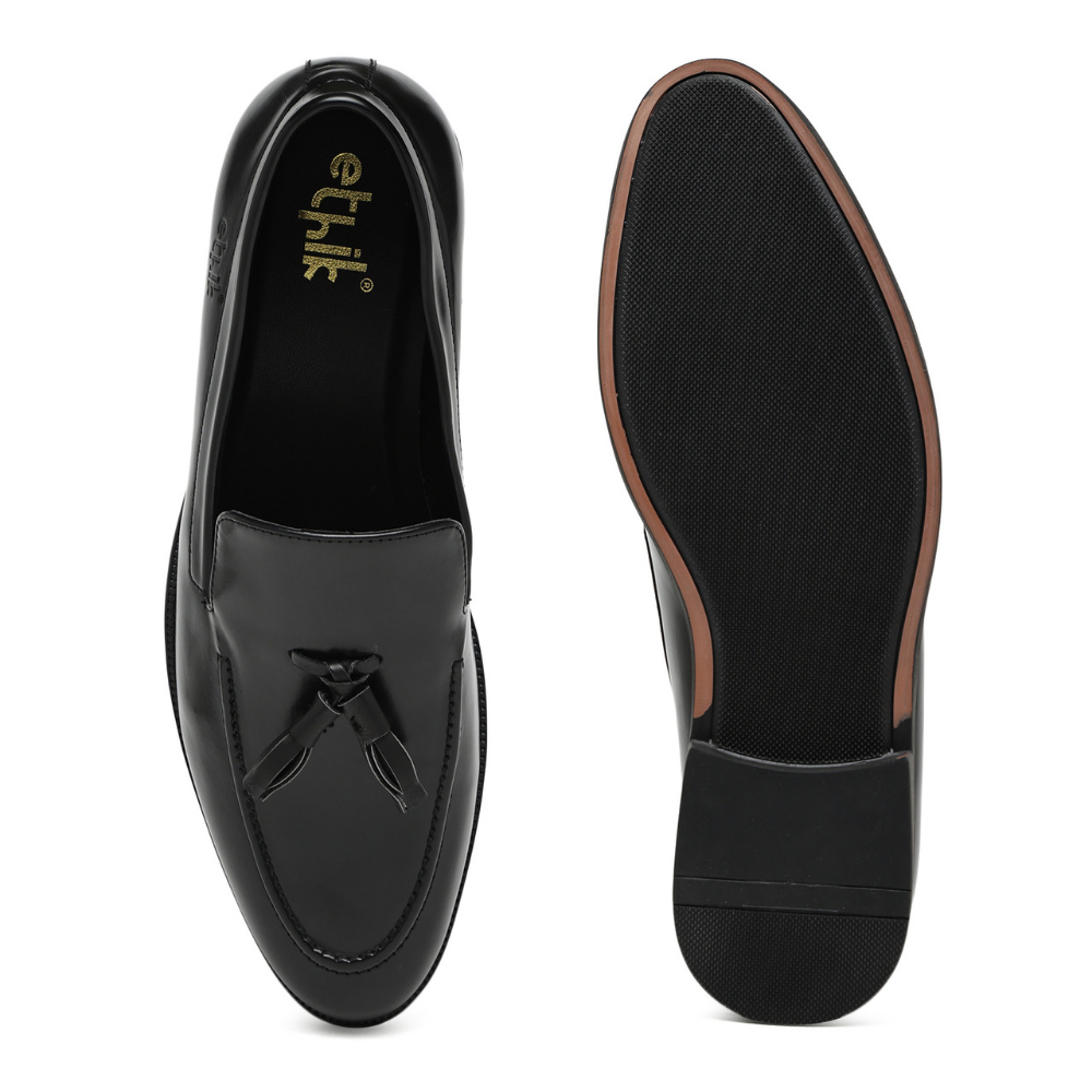 Tassio Olive Tassel Loafers