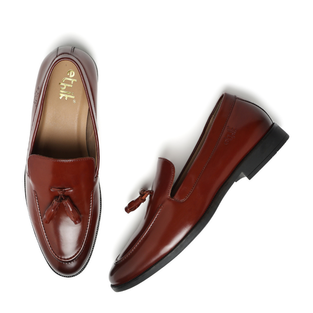 Tassio Tan Tassel Loafers