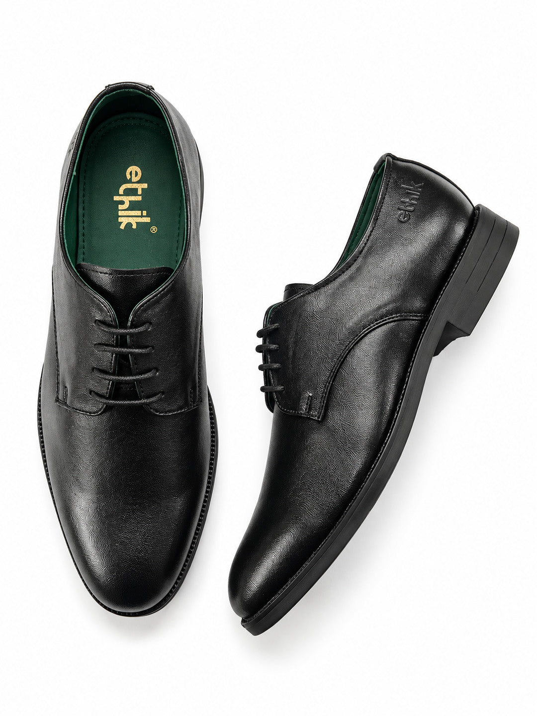 Bread N Butter Black Derby Formal Shoes