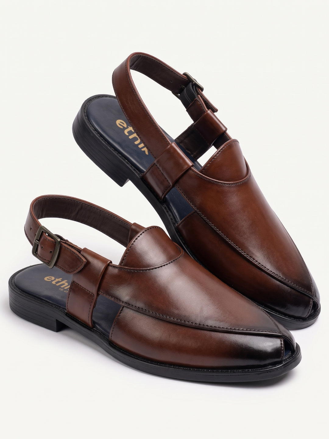 Ethik Utsav Tan Peshawari Sandal for Men
