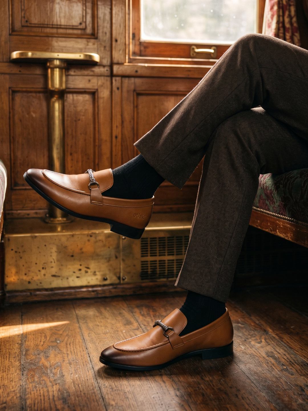 XFactr Camel Tan Bit Loafers