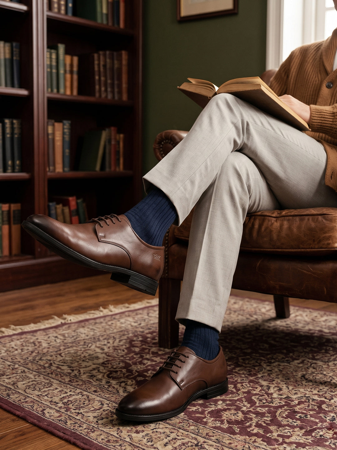 Bread N Butter Brown Derby Formal Shoes
