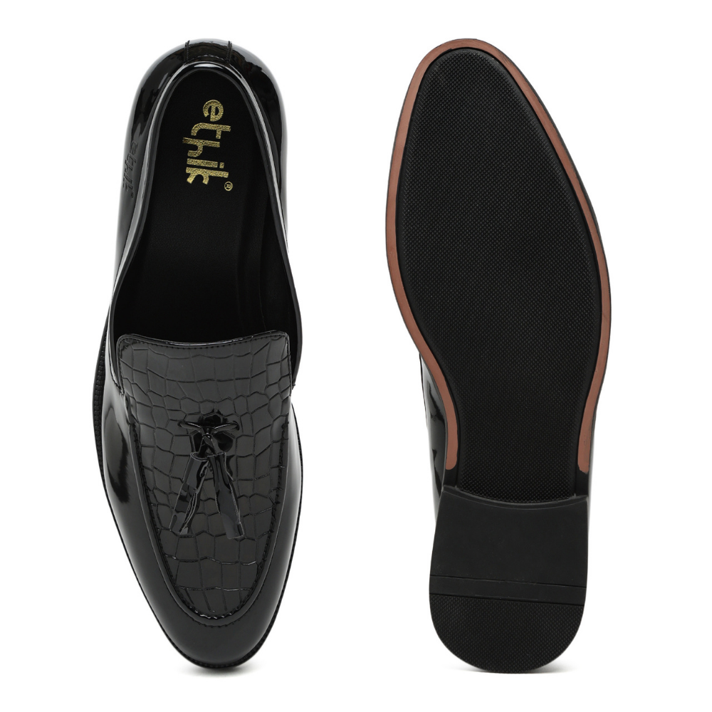 Tassio Olive Tassel Loafers