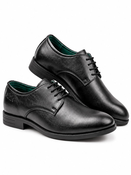 Bread N Butter Black Derby Formal Shoes