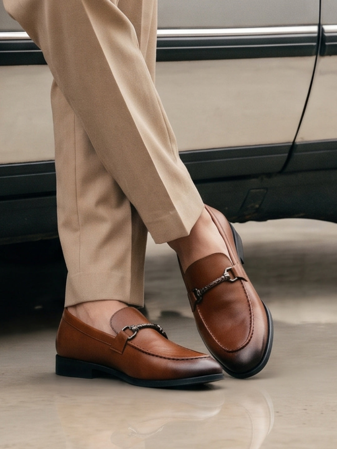 XFactr Brown Bit Loafers
