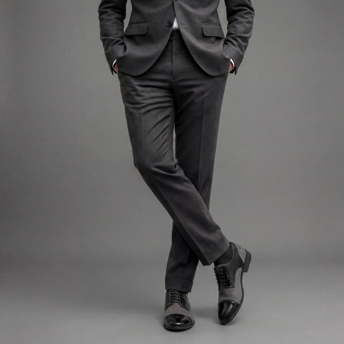 CapToe Derby – Black & Grey