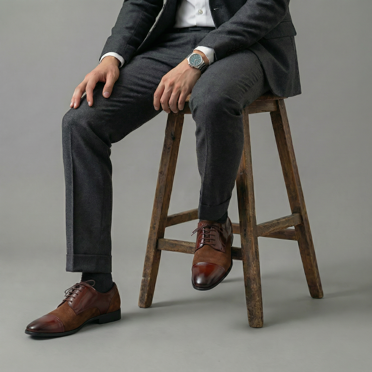 CapToe Derby – Brown & Tan