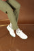 HARP Green – Minimal White Sneakers for Men with Green Sole | Everyday Wear