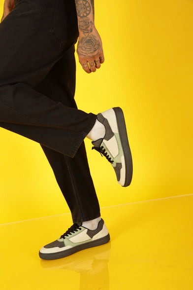 PULSE Black & Green Sneakers for Men with Clean Panels | Daily Wear