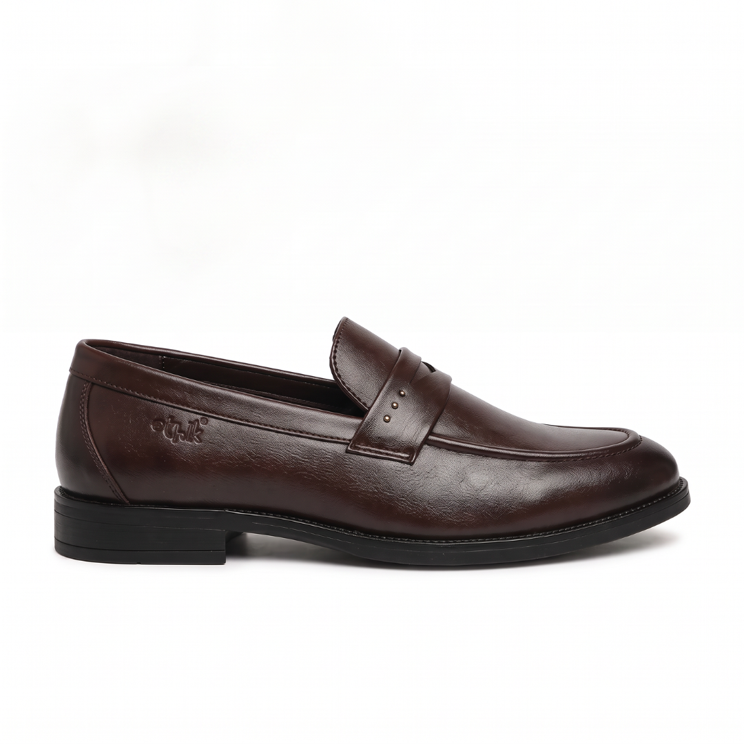 Alpha Brown Penny Loafers