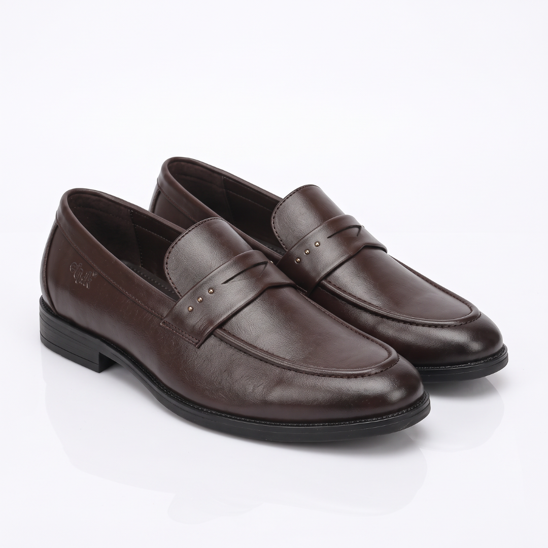 Alpha Brown Penny Loafers