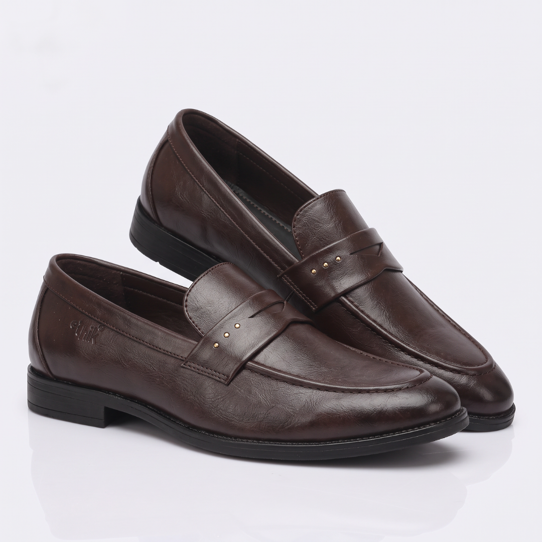 Alpha Brown Penny Loafers
